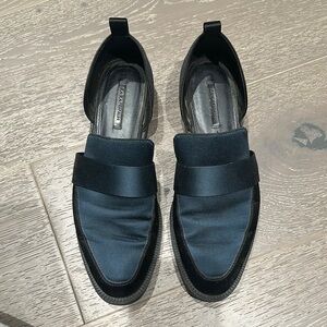 Lanvin Black and Blue Loafers